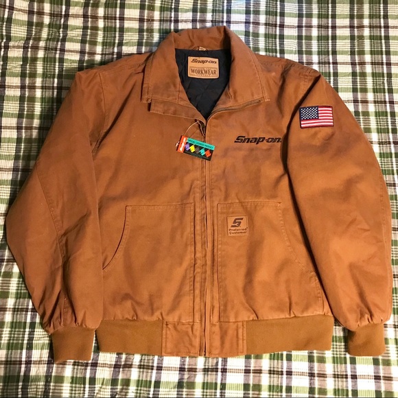 snap on canvas jacket